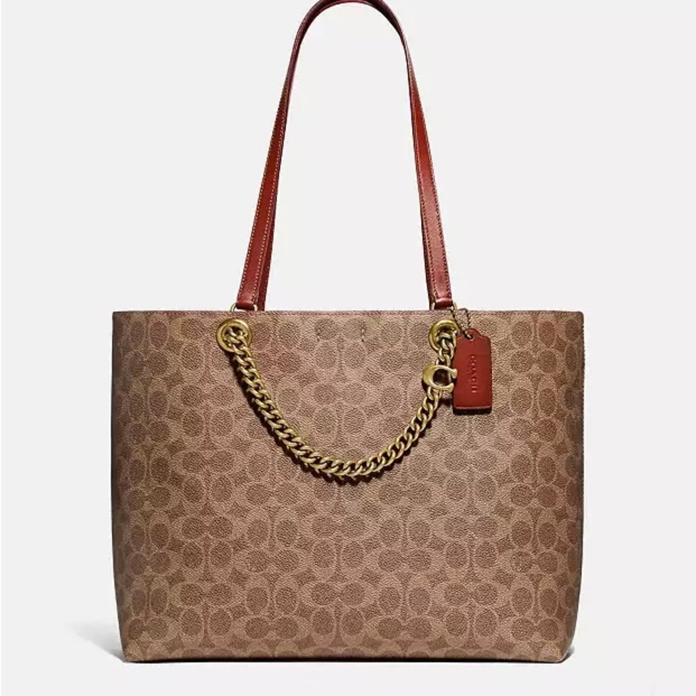 COACH® Outlet | Signature Chain
Convertible Tote In Signature Canvas
